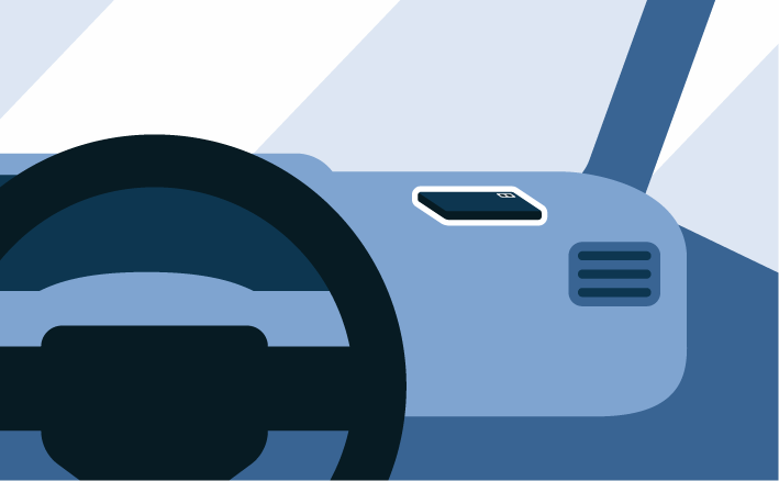 クルマの始動時、スマホがクルマのセンターコンソール付近から離れている