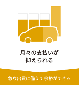月々の支払いが抑えられる：急な出費に備えて余裕ができる