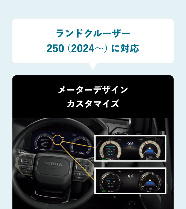 ランドクルーザー250（2024～）に対応 メーターデザインカスタマイズ