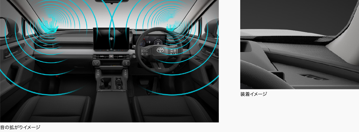 コアキシャル2WAYインストルメントパネルスピーカーによる明瞭感と拡がりのあるサウンド