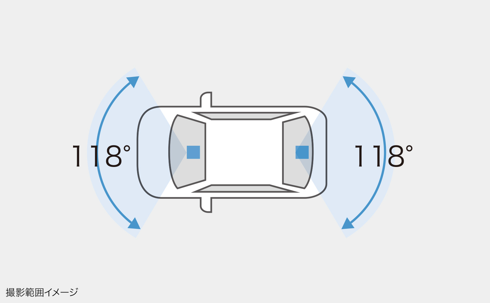 前後方2カメラドライブレコーダーの画像
