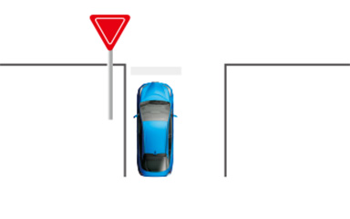 一時停止位置や信号待ちからの発進時
