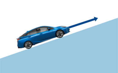 急な坂道での発進や加速時