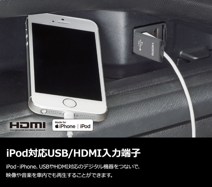 バイクトヨタ純正品USB HDMI 入力端子