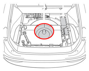 応急用タイヤ装着車