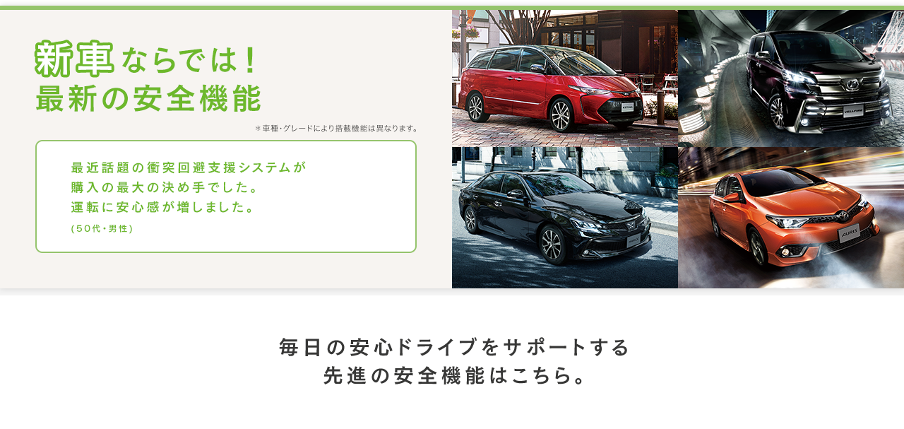 新車ならでは！最新の安全機能