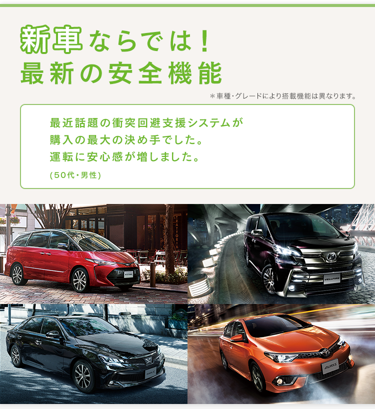 新車ならでは！最新の安全機能