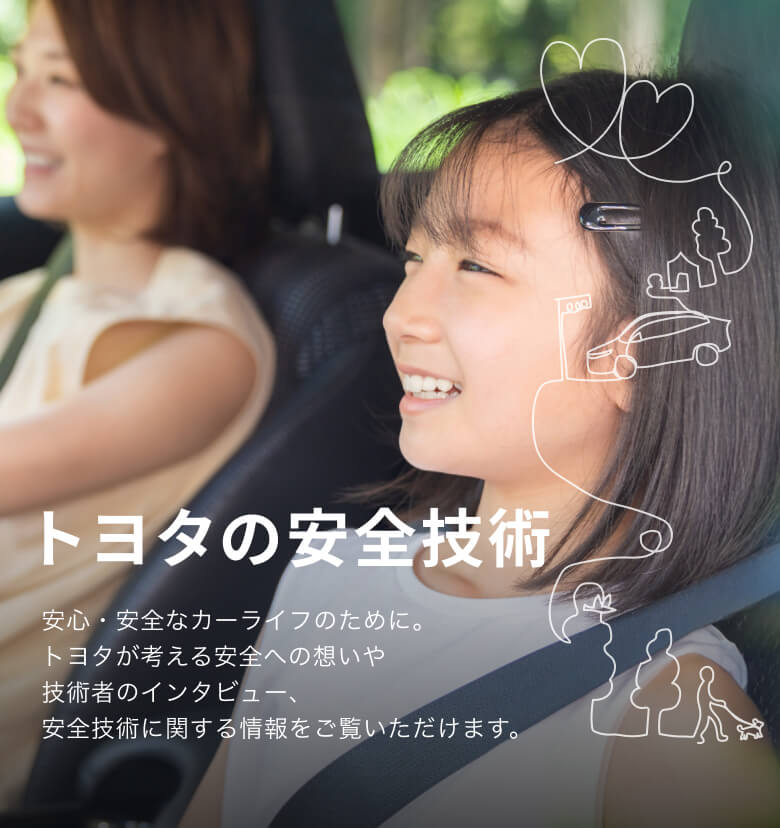 トヨタの安全技術 安心・安全なカーライフのために。トヨタが考える安全への想いや技術者のインタビュー、安全技術に関する情報をご覧いただけます。