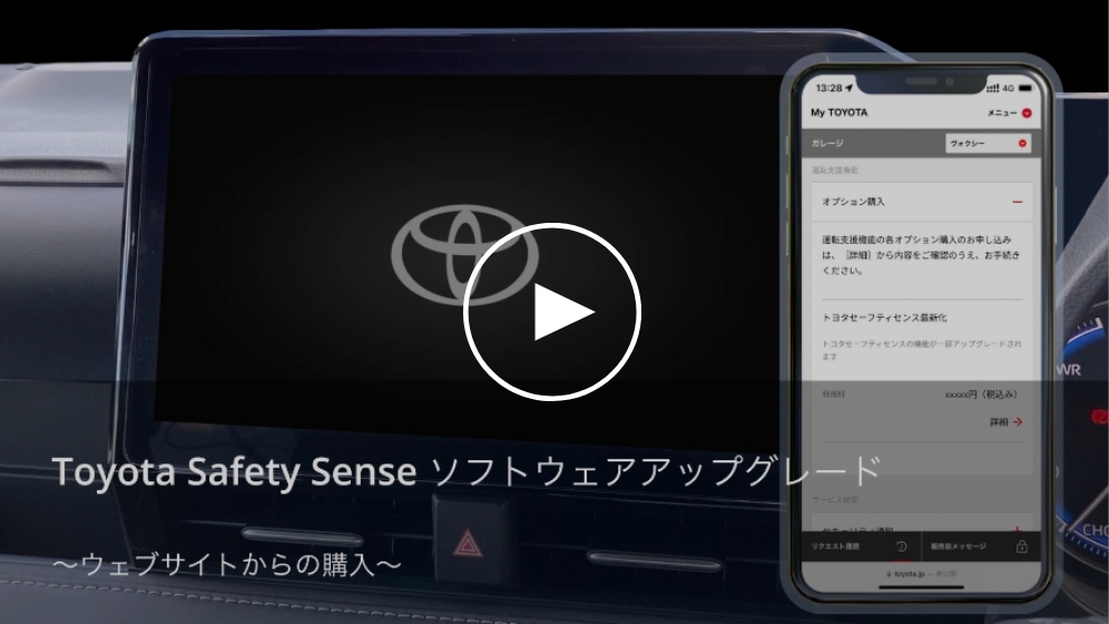 【ウェブサイトからの購入】Toyota Safety Senseソフトウェアアップグレード