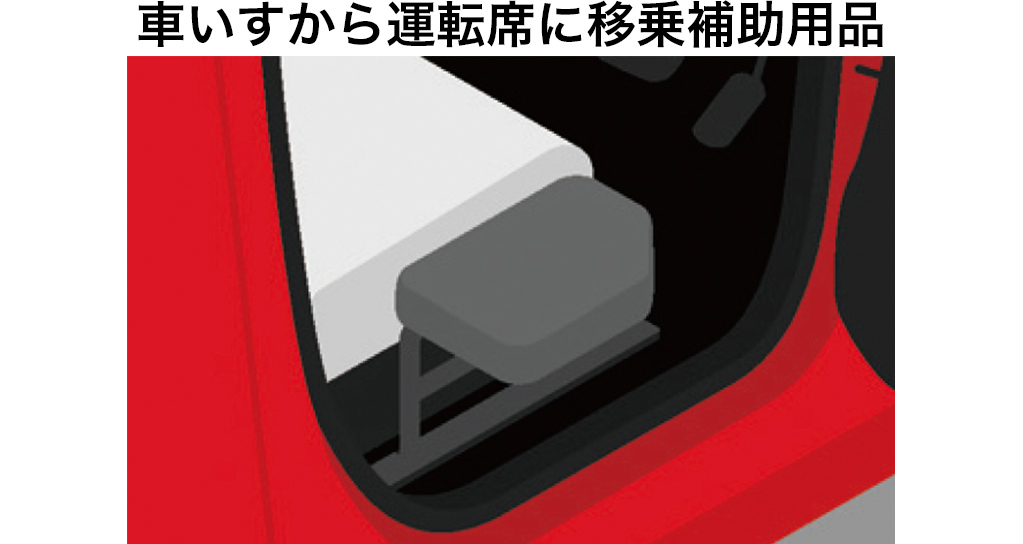 車いすから運転席に移乗補助用品