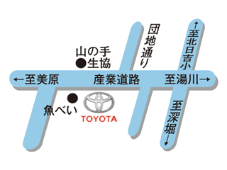 函館トヨタ 本通店の地図