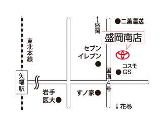 岩手トヨタ自動車 盛岡南店の地図