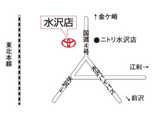 岩手トヨタ自動車 水沢店の地図