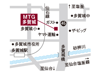 宮城トヨタ ＭＴＧ多賀城の地図