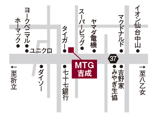 宮城トヨタ ＭＴＧ吉成の地図