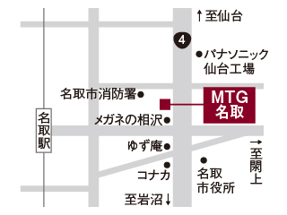 宮城トヨタ ＭＴＧ名取の地図