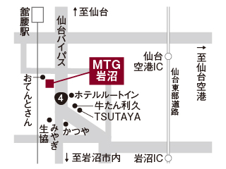 宮城トヨタ自動車 ＭＴＧ岩沼の地図