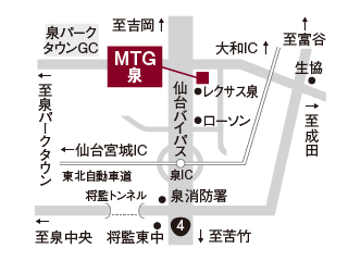 宮城トヨタ ＭＴＧ泉の地図