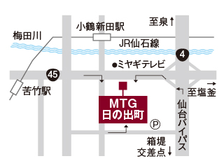 宮城トヨタ ＭＴＧ日の出町の地図
