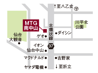 宮城トヨタ ＭＴＧ南中山の地図