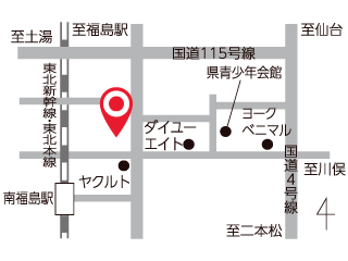 福島トヨタ自動車 福島店の地図