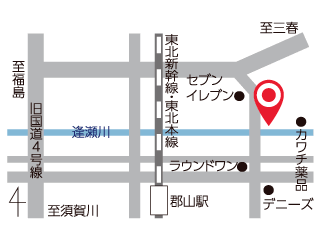 福島トヨタ自動車 郡山富久山店の地図