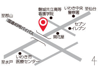 福島トヨタ自動車 いわき平店の地図