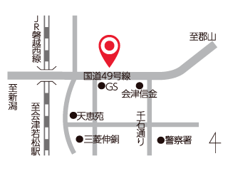 福島トヨタ自動車 会津店の地図