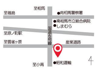 福島トヨタ自動車 原町店の地図
