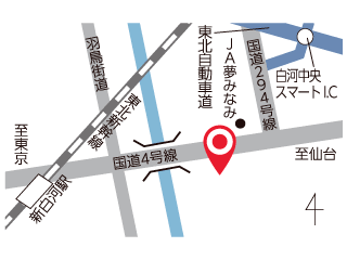 福島トヨタ自動車 白河店の地図