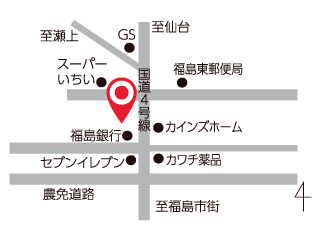 福島トヨタ自動車 福島鎌田店の地図