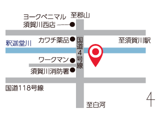 福島トヨタ自動車 須賀川店の地図