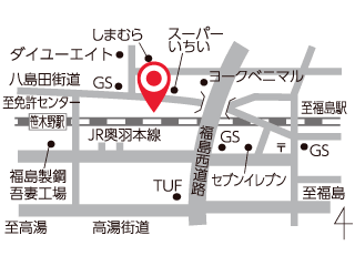 福島トヨタ自動車 福島笹木野店の地図