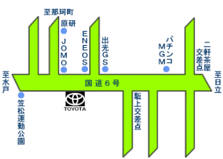 茨城トヨタ自動車 東海センターの地図