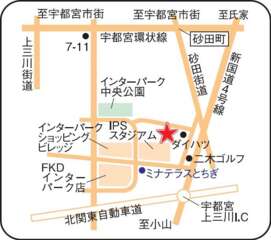 栃木トヨタ自動車 U-Carインターパーク店の地図