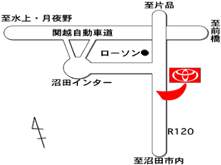 群馬トヨタ自動車 沼田インター店の地図