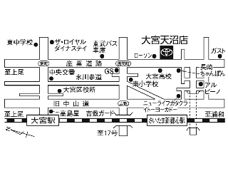 埼玉トヨタ自動車 大宮天沼店の地図