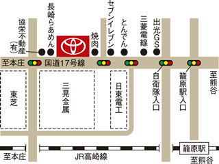 埼玉トヨタ自動車 深谷マイカーセンターの地図
