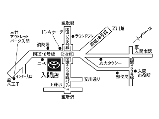 埼玉トヨタ自動車 入間店の地図