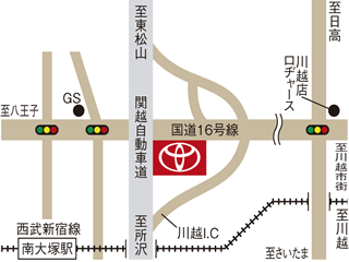埼玉トヨタ自動車 川越マイカーセンターの地図