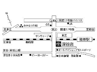 埼玉トヨタ自動車 深谷店の地図