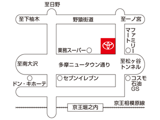 トヨタモビリティ東京&nbsp;堀之内店の地図