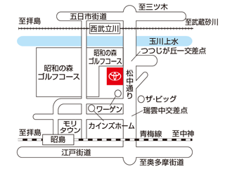 トヨタモビリティ東京 昭和の森店の地図