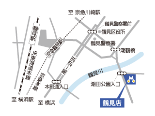 トヨタモビリティ神奈川 鶴見店の地図