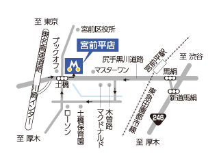 トヨタモビリティ神奈川 宮前平店の地図