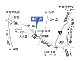 トヨタモビリティ神奈川 中田店の地図