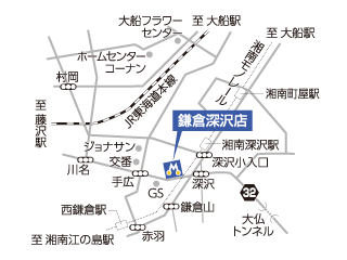 トヨタモビリティ神奈川 鎌倉深沢店の地図