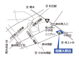トヨタモビリティ神奈川 相模大野店の地図