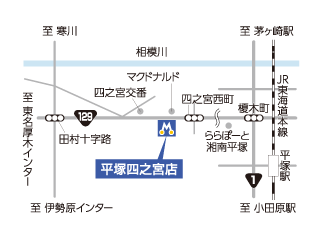 トヨタモビリティ神奈川 平塚四之宮店の地図