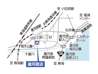 トヨタモビリティ神奈川 湯河原店の地図